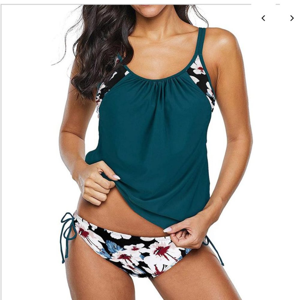 NEW Tankini Swimsuit, size Large, Tummy Control